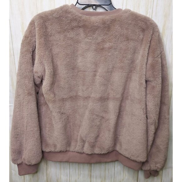 Philosophy Republic Women's Faux Fur Pullover Top Tan Size Small Lined~Soft~Cozy - Picture 11 of 14